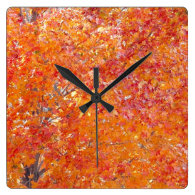 Tree Fall Colours Wall Clock
