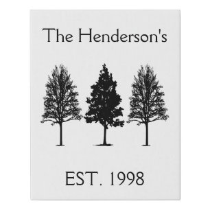 Tree Family Name Canvas
