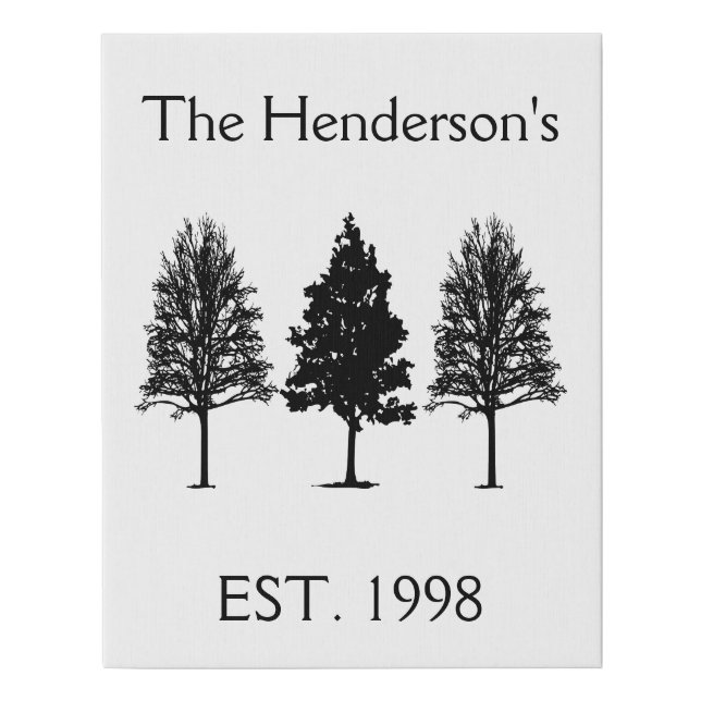 Tree Family Name Canvas (Front)