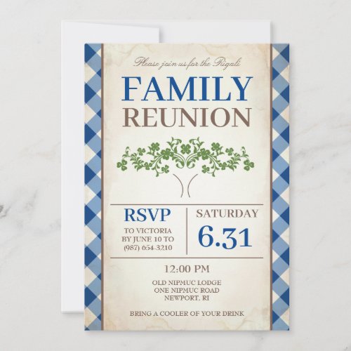 Tree Family Reunion Invitation