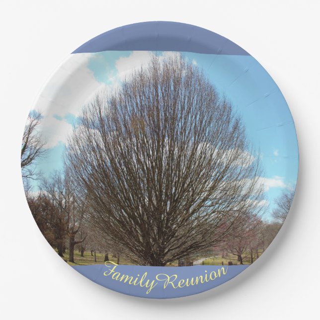 Tree Family Reunion Paper Plates (Front)