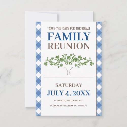 Tree Family Reunion Save The Date Invitation