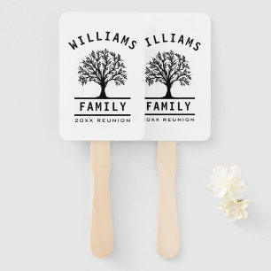 Tree Family Reunion Summer Vacation Road Trip Hand Fan