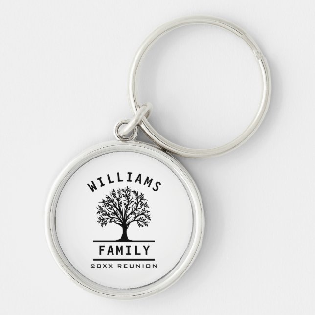 Tree Family Reunion Summer Vacation Road Trip Keychain (Front)
