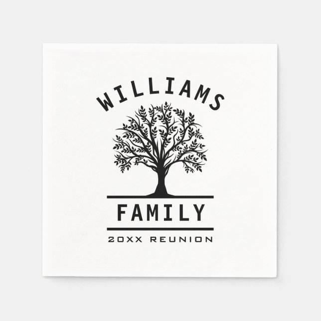 Tree Family Reunion Summer Vacation Road Trip Napkins (Front)
