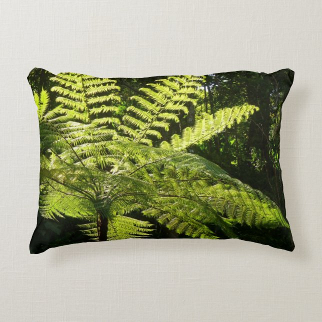 Tree Fern in the Rainforest Accent Pillow (Front)