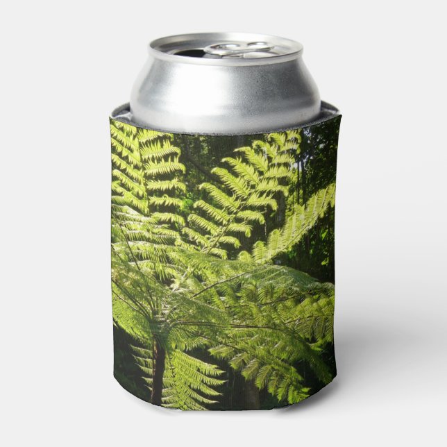 Tree Fern in the Rainforest Can Cooler (Can Front)