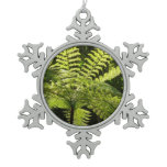 Tree Fern in the Rainforest Snowflake Pewter Christmas Ornament