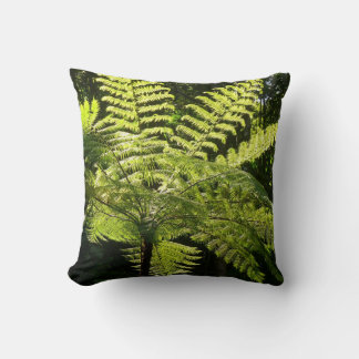 Tree Fern in the Rainforest Throw Pillow