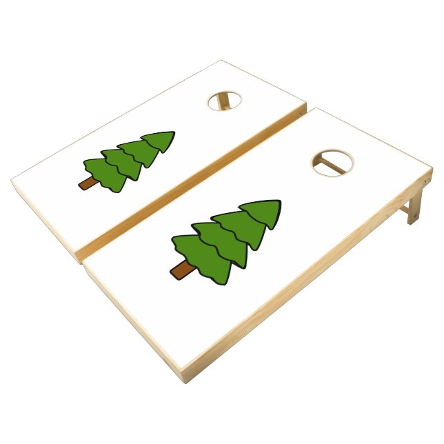 Tree Fir Pine Cornhole Set (Angled)