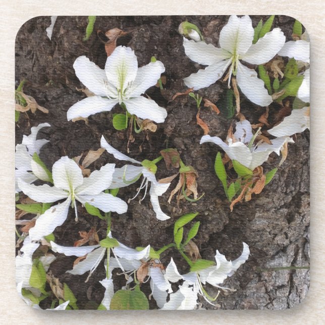 Tree flowers drink coaster (Front)