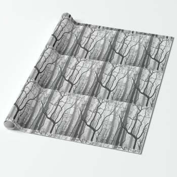 Tree Fog Nature Photography Wrapping Paper by WackemArt at Zazzle