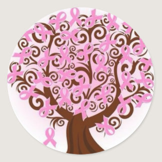 Tree For Breast Cancer Awareness Month Classic Round Sticker