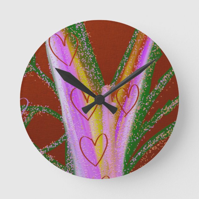 Tree for SweetHearts Round Clock (Front)
