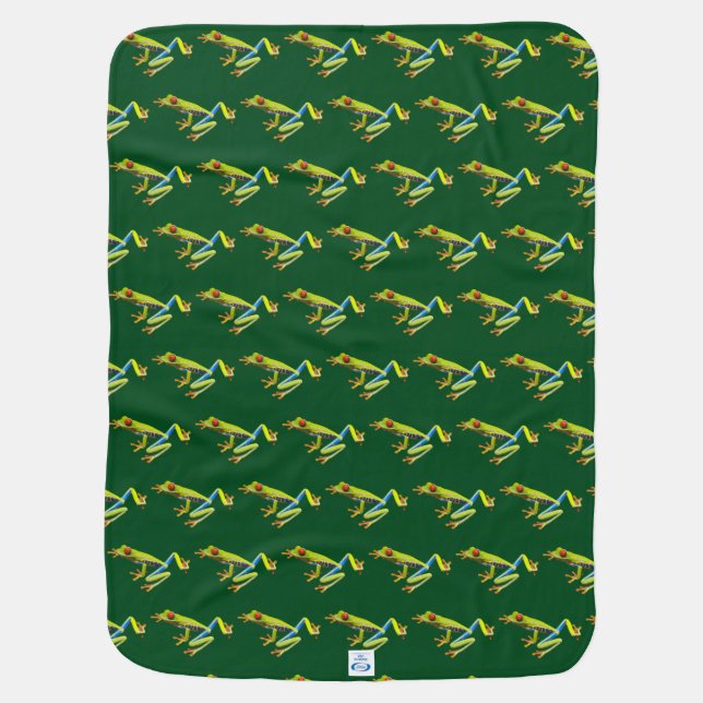 Tree Frog Baby Blanket (Back)