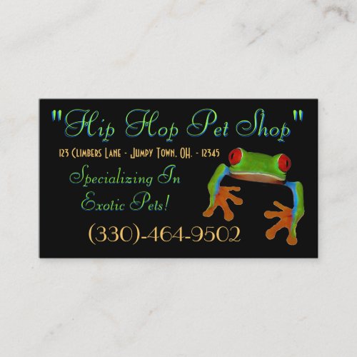 Tree Frog Business Card Sample3