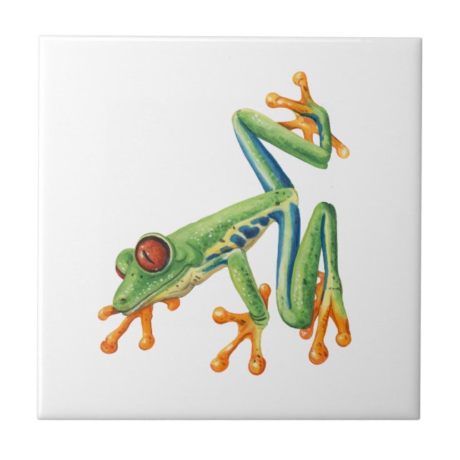 Tree frog ceramic tile (Front)