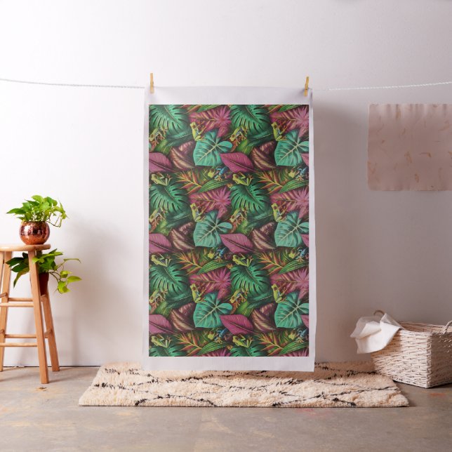 Tree Frog Dreams Seamless Surface Pattern Fabric (In Situ)