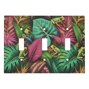 Tree Frog Dreams Seamless Surface Pattern Light Switch Cover