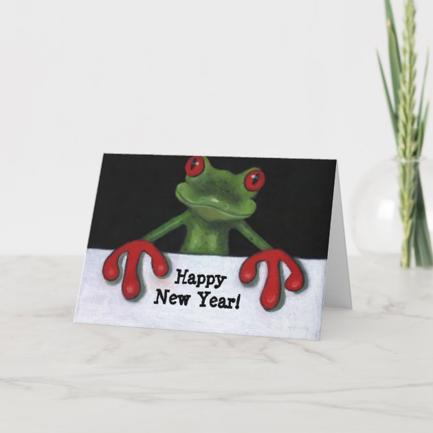 TREE FROG: HAPPY NEW YEAR CARD