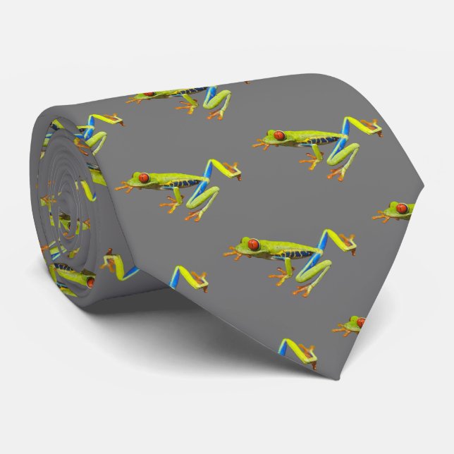 Tree Frog Neck Tie (Rolled)