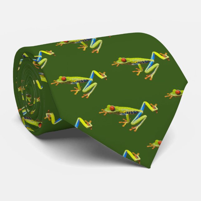 Tree Frog Neck Tie (Rolled)