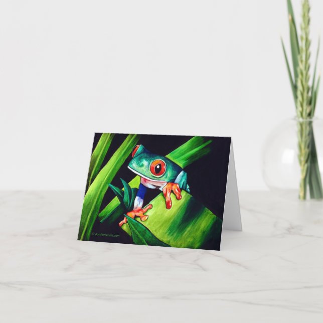 Tree Frog Note Card (Front)