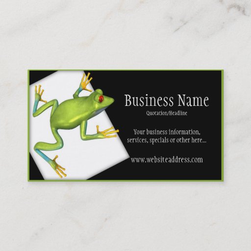 Customizable Tree Frog on a Platform Business Cards