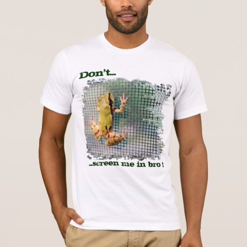 Tree Frog on Screen Close Up Photograph T_Shirt