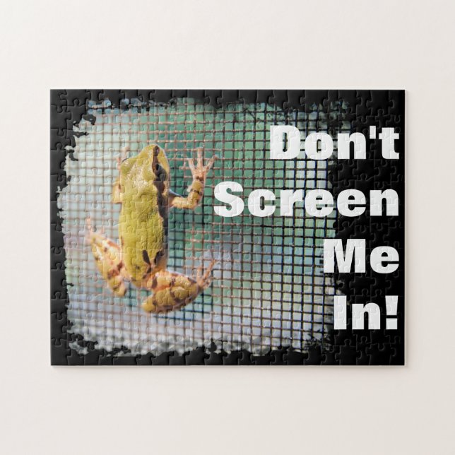 Tree Frog On Screen Photograph Custom  Jigsaw Puzzle (Horizontal)