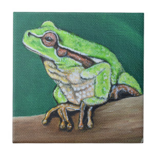 Tree Frog Painting Ceramic Tile
