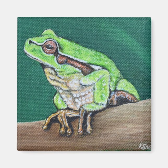 Tree Frog Painting Magnet (Front)