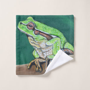 Tree Frog Painting Wash Cloth