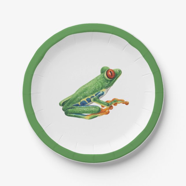 Tree frog paper plates (Front)