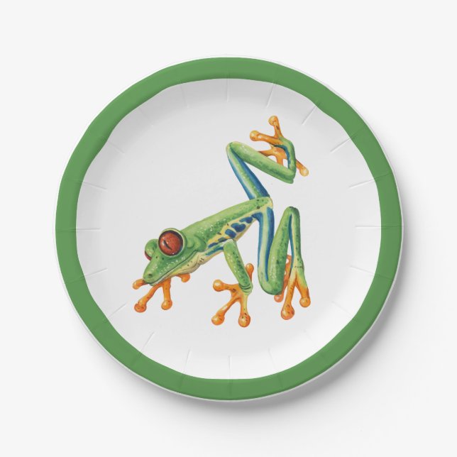 Tree frog paper plates (Front)