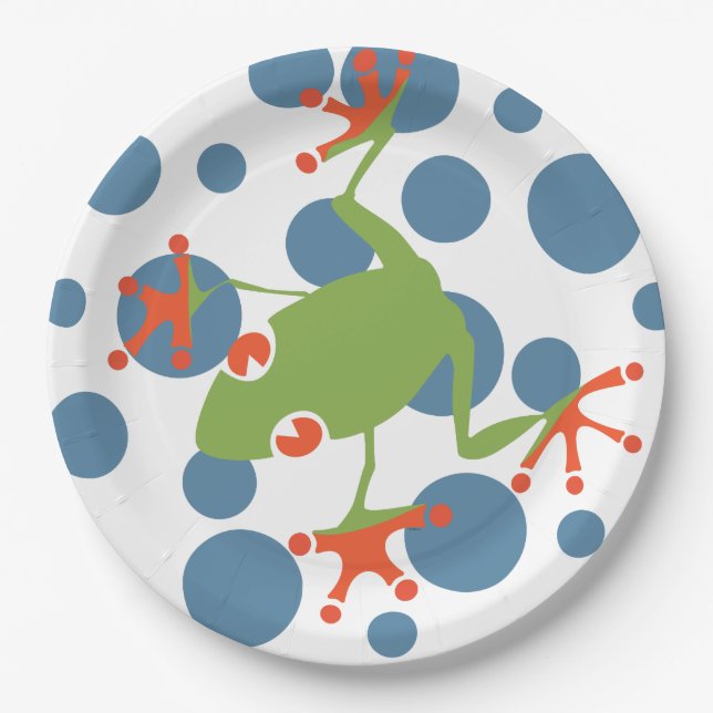 Tree Frog Paper Plates (Front)