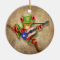 Tree Frog Playing Puerto Rico Flag Guitar