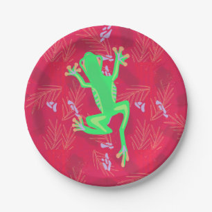 Tree Frog Rainforest Paper Plates