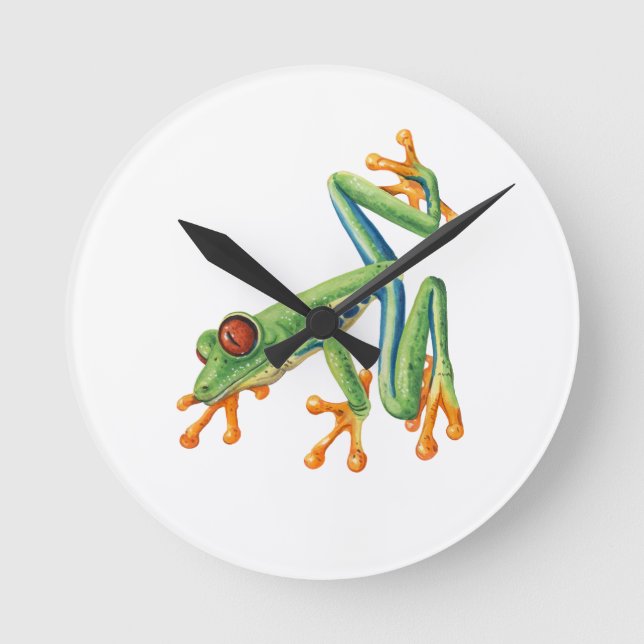 Tree frog round clock (Front)