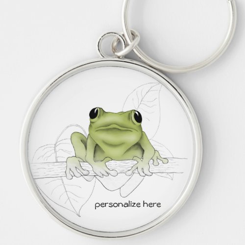 Tree Frog Spring Peeper or Cricket Frog Keychain