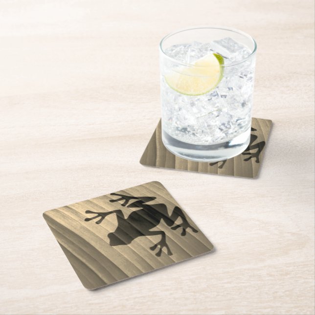 Tree Frog Square Paper Coaster (Insitu)
