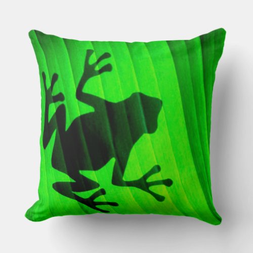 Tree Frog Throw Pillow