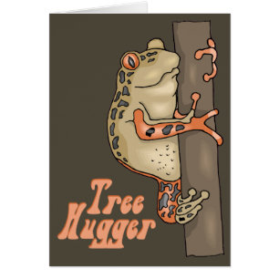 Tree Frog Tree Hugger Card