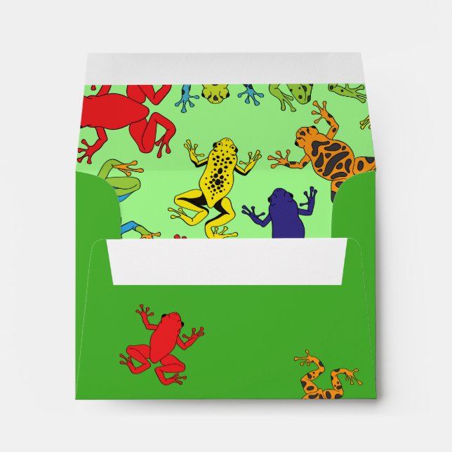 Tree Frogs Cute Kid's Envelope (Back (Bottom))