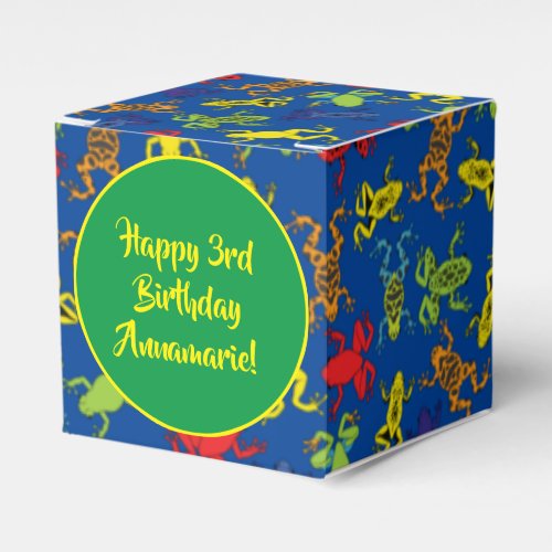 Tree Frogs Kids Birthday Cute Favor Boxes