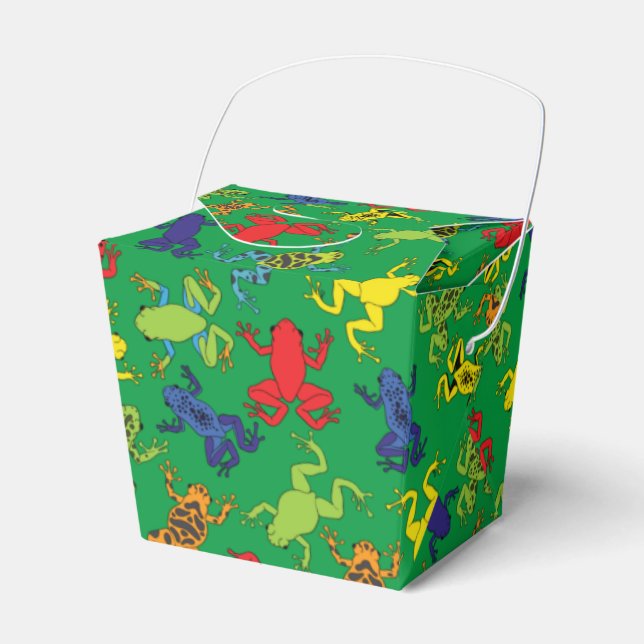 Tree Frogs Kids Birthday Cute Favor Boxes (Front Side)