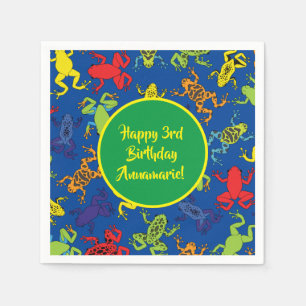 Tree Frogs Kids Birthday Cute Napkins