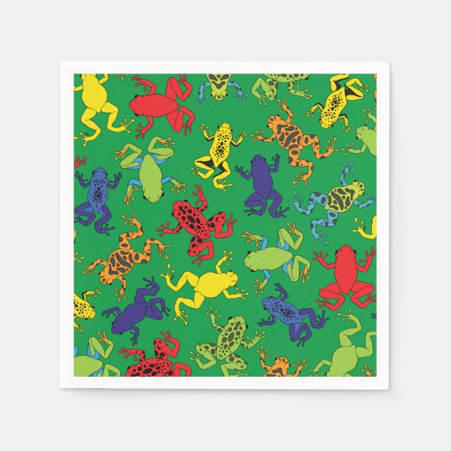 Tree Frogs Kids Birthday Cute Napkins (Front)