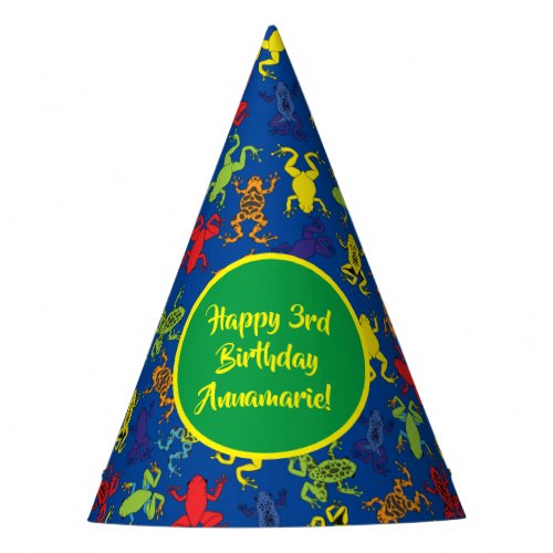 Tree Frogs Kids Birthday Cute Party Hat