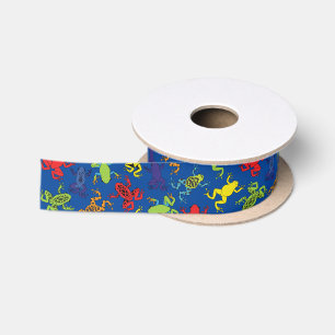 Tree Frogs Kids Birthday Cute Satin Ribbon